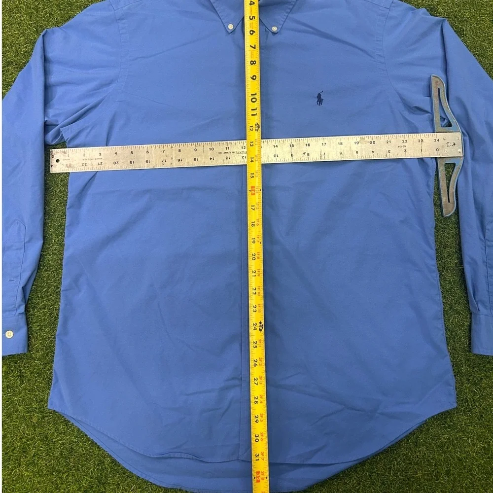 Polo Ralph Lauren Performance Shirt Mens Large Blue Long Sleeve Button Down L